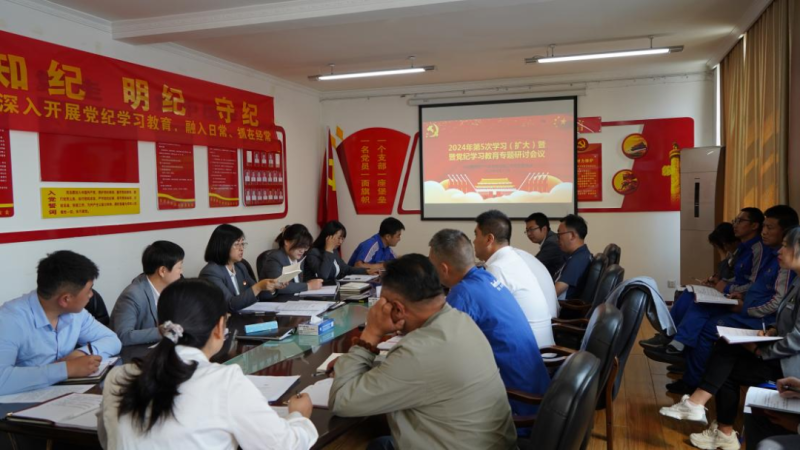 6732顶级游戏娱乐汽贸公司党支部召开2024年第五次学习（扩大）会暨“知敬畏、存戒惧、守底线”专题研讨会议