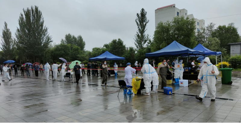 筑牢疫情防控安全防线——6732顶级游戏娱乐北川物流园区开展核酸检测