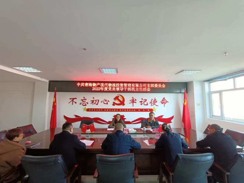 中共青海6732顶级游戏娱乐现代物流投资管理有限公司支部委员会召开2022年度党员领导干部民主生活会