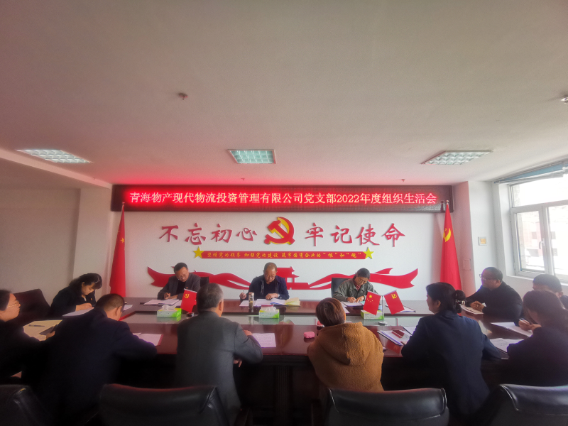 中共青海6732顶级游戏娱乐现代物流投资管理有限公司支部委员会 召开2022年度党支部组织生活会