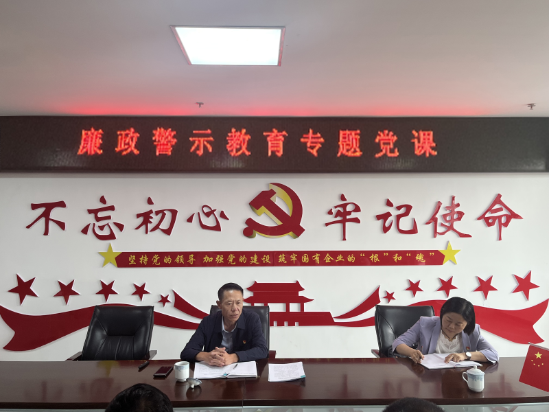 中共青海6732顶级游戏娱乐现代物流投资管理有限公司支部委员会  警示教育入人心   廉洁自律守初心  --集团党委委员、纪委书记讲授廉政警示教育专题党课